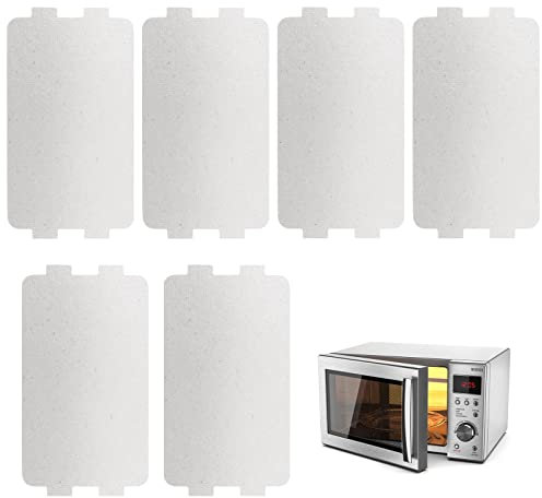 6 Pezzi Forno a Microonde Piastra di Mica, Piastra di Mica per Forno a Microonde, Foglio di Mica per Microonde, Mica per Microonde per Cucina, per Forno a Microonde Accessori (116 x 64 mm)