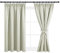 DWCN Vorhänge mit Kräuselband Blickdicht Vorhänge Küche Gardinen Kurz Verdunkelungsvorhang mit Vorhang-Krawatten, Thermovorhang Vorhänge Küche für Schlafzimmer, 137x117cm(HxB), Hell Beige, 2er Set