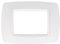 A2ZWORLD Placca Bombe 3M 3 Posti Moduli, Compatibile Con Bticino Living, Per Scatola 503 (Bianco Completo), BLN883XX