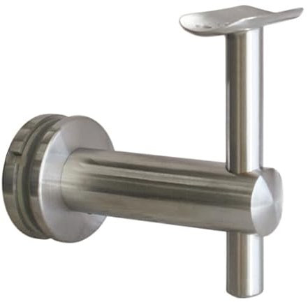 Handlaufträger für Glas und Handlauf mit Ø 42,4 mm Edelstahl V2A Handlauf VA Handstütze Treppengeländer Geländer Treppen Balkongeländer Terrassengeländer Balkon Terrasse 1 Stück