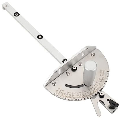 Lfhelper 450mm Gehrungslehre Set, Präzisions-Gehrunggerät Gehrungsanschlag Miter Gauge Für Tischsäge/einstellbarem Flip Stop, DIY Sägen Zubehör Tools, Ablängen Winkelanschlag Holzbearbeitungswerkzeuge