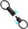 KeyUnity KA24BK Connecteur de Porte-clés détachable, Porte-clés pivotant à Double extrémité Organisateur de clés Rotatif en Titane pour Mousqueton