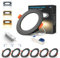 BAGZY LED Einbaustrahler 230V Dimmbar 7W Schwarz Spots Flach IP44 Bad Einbauleuchten 700lm Warmweiß 3000K/Neutralweiß 4000K/Kaltweiß 6000K Deckenspots für Badezimmer Küche Wohnzimmer 6er Set