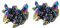 LIFKOME 2St Bunte Kristallcluster grober Fluorit Achat Chakra-Edelstein-Cluster funkelnder Kristall natürlicher Kristallcluster Natursteine Aquarium Zubehör schmücken