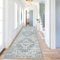 Homcomodar Vintage Läufer Flur rutschfest 80x250cm Grau Boho Teppich Flur Waschbar Küchenteppich Distressed Teppich Läufer Flur für Schlafzimmer Küche Waschraum Korridor Türweg