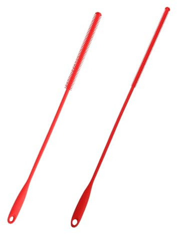 2 Pcs Extra Long Silicone Straw Cleaners, 25.3cm/9.96 - Bendable Pipe Crevice Brush, 6mm+8mm