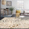 Xiangbinzac Wohnzimmer Kurzflor Teppich,Anti Rutsch Unterseite Waschbarer Teppich,Schlafzimme für Büro Schlichte Teppiche Moderne Beige-Braune Kieselsteine, 70 x 140 cm