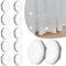 AhLmA 12 Pesi Fermatende Calamita Rotondo Magnetico per Tende Calamite Pesi Delle per Tende da Doccia con Magneti per Tende, Tovaglie, Bandiere e Tende da Esterno (Bianco)