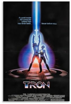 JMOZPOST Tron Filmposter, Leinwanddruck, Design Sense of High Appearance Level, für Wohnzimmer, Schlafzimmer, Wanddekoration, Poster kann als Geschenk gegeben werden, 40 x 60 cm, ungerahmt, 29