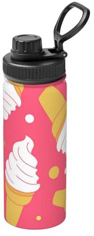 Oferta de helados frescos para el verano Botella de agua de 18 oz, taza de acero inoxidable con aislamiento, vaso de vacío, termo de agua