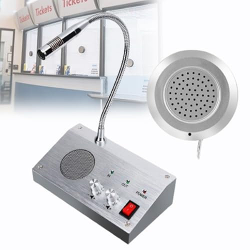 Citofono bidirezionale da finestra, citofono da sportello, altoparlante per comunicazione attraverso il vetro, amplificatore per microfono per banche, ospedali, stazioni, sportelli