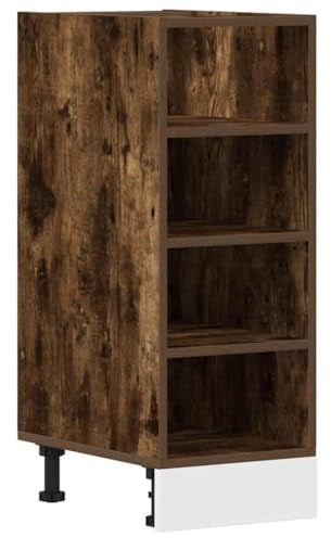 vidaXL Bottom Cabinet Riga Smoked Oak 30x44.5x81.5 cm Engineered Wood