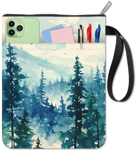 craspire Wald Stoff Buchumschlag 11x9Zoll Doppelseitiger Buchstoff Baum Aquarell Buchhülle Wiederverwendbarer Bücherschutz Für Weiche Taschenbücher Hardcover Notizbuch Journal Lehrbücher Bibelhüllen