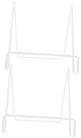 KITANDOVE Stabiler Fotoständer aus Metall für Kunstwerke 2 Stück weiße Plattenhalterhalterungen zur Anzeige auf dem Schreibtisch und zur Präsentation von Erinnerungsfotos