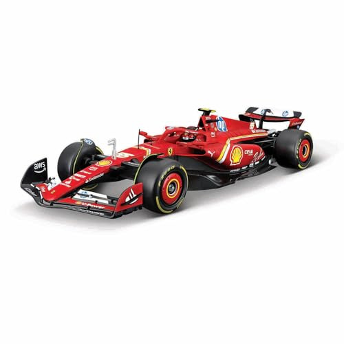Bburago Build-It-Yourself Die-Cast Formula 1 F1 Model Kit - Ferrari SF-24 -Sainz - 1:24 Scale - Exceptionally Detailed Collectable Replica Race Car