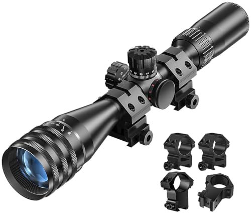 Paike Zielfernrohr 6-24x50 AOE Rot Grün Blau Beleuchtet Mit Sonnenschutz