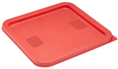 Vogue Hygiplas Square Red Lid to fit, 5.5-7 Ltr | Fits Hygiplas range to create an airtight seal, keeping ingredients fresh and reducing waste in busy catering kitchens.