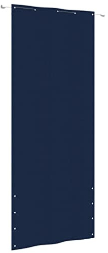 Ziaphsol Brise-vue bleu pour balcon, en tissu Oxford imperméable, 100 x 240 cm, protection UV pour la vie privée en plein air, montage facile avec corde