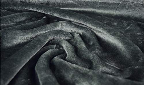 Fabrics-City dunkelgrau stretch Kaninchen Fell Plüsch Stoff Kaninchenfell Kunstfell zum Basteln Kuschelfell Tierfell Nähzubehör diy Dekoration weiches für Kinder Erwachsene, 3954