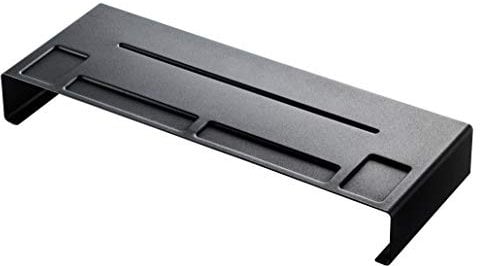 Yamazaki 3306 TOWER Monitorständer, schwarz, Stahl, minimalistisch, 59 x 24 x 8 cm