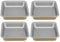 Berndes Metal Bakeware Bräter, 4 Stück, antihaftbeschichtet, innen 28 x 22 cm, außen 32 x 24,5 cm