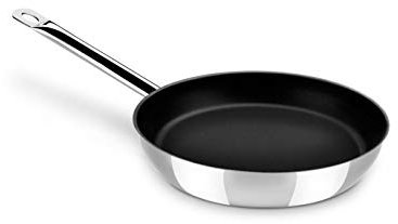 MONIX Chef Non Stick Sartén 24 cm acero inoxidable 18/10 con antiadherente, apta para todo tipo de cocinas incluida inducción
