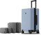 LEVEL8 Koffer Trolley Handgepäck mit Organizer Set 4-teilig, Leicht 100% PC TSA Zahlenschloss 8 Spinner Rollen Hartschalen Reisekoffer Rollkoffer Elegance Matte Design 20 Zoll (54,5CM,40L,Hell Blau)