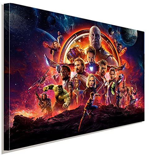 AK ART Avangers Kampf Leinwandbild Kunstdruck Mehrfarbig Wandbild Wanddeko XXL (120x80cm)