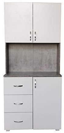 HTI-Line Küchenbuffet Blanca Küchenschrank Hochschrank Beton Weiß