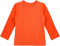 Lilax Girls' Basic Long Sleeve Round Neck Cotton T-Shirt, Orange, 4 Years