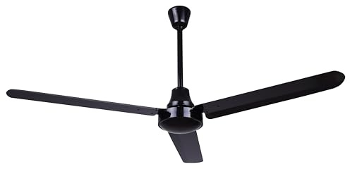Canarm CP56D10N 56-Inch Industrial DC Ceiling Fan, High-Performance, Black, Downrod Mount, Energy-Efficient for Large Commercial & Residential Spaces