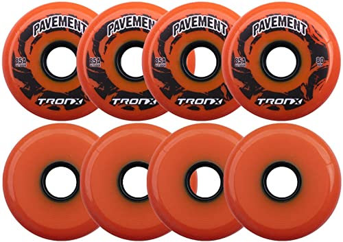 TronX Asphalt Inline Roller, Hockey-Rollen, 8 Stück (76 mm)
