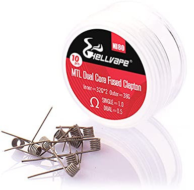 Hellvape – Pre-Built Ni80 MTL Dual Core Fused Clapton Coil 10er Pack