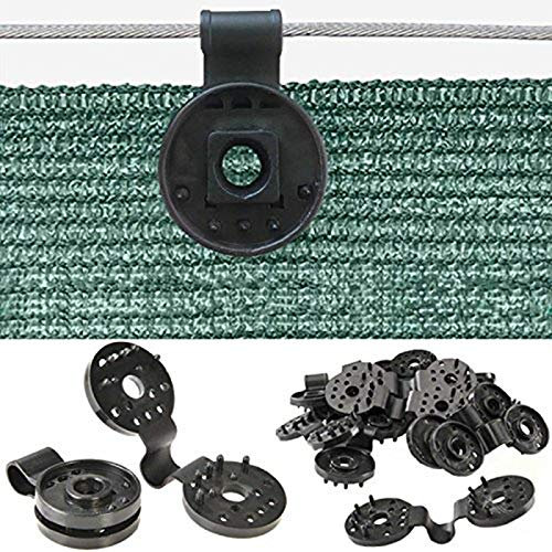 Clips Voiture, Clip spécial avec œillet, Fixation Brise Vue occultant pour Toile de clôture, Filet d'ombrage, Tissu Coupe-Vent, Attaches Filet exterieurcrochets, Clip de Fixation Brise Vue Toile (50)