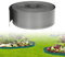 LZQ Bordure de pelouse en plastique - 100 m - Flexible - Gris clair