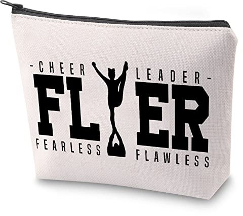 Cheerleading Kosmetiktasche Cheer Leader Fearless Makeup-Tasche mit Reißverschluss, Cheerleader, Survival-Set, Cheerleader-Team-Geschenk, Fler