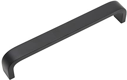 Decoranddecor Sable D Shaped Aluminium Kitchen Cabinet Pull Handles (160mm Hole Center, Matt Black)
