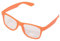 Miobo Sonnenbrillen Party Brillen 1980 style Retro Atzen Nerdbrille Hornbrille Sonnenbrille oder Klarglas Schwarz (Orange Klarglas)