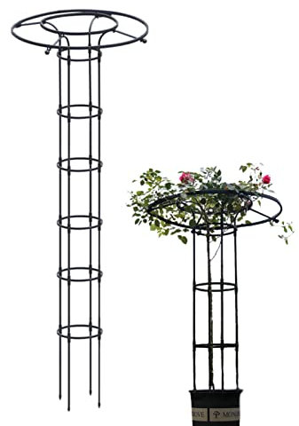 Dirfuny Jardin, Tuteur Plante Grimpante, Jardin Tuteurs Plantes, Treillis Fleur Soutien Arche Jardin en Forme Tour pour Plantes Grimpantes