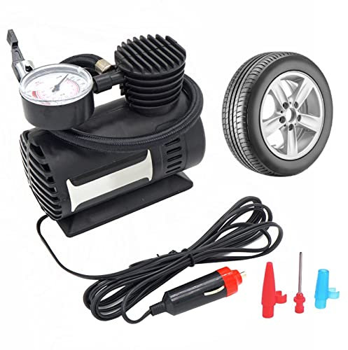 Portable Air Compressors, Tire Inflator 12V DC Portable Air Compressor Tires Inflator with Pressure Gauge for Car Bike Tire