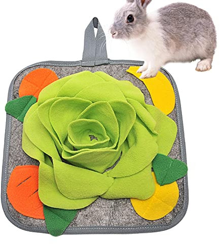 Facynde Hund Schnüffelmatte | 11,81 × 11,81 Zoll Spielzeug zur Futtersuche für Kaninchen | Hundefütterungsmatte, Schnüffelmatte Interaktives Hundepuzzlespielzeug, Anreicherungsnasenfutterspiele