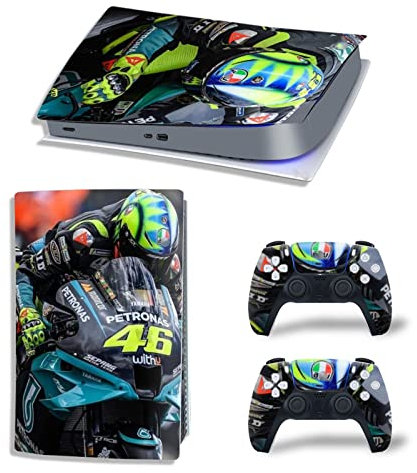 KACBRU Skin de console Anime pour PS5 Digital Edition Skin pour console et manettes Autocollant en vinyle durable, résistant aux rayures, compatible avec P-S5 49255 Skins Wraps Cadeau