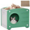 YITAHOME Casa Gatos Interior, Cama Gato, Cama para Gatos, Casa para Gatos con Rascador & Hamaca Superior, Casita para Gatos, Caseta para Gatos, Capacidad de Carga de 99 KG, Resistente al Agua (Verde)