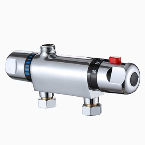 ACETCHS - Miscelatore termostatico per doccia, miscelatore termostatico, con pulsante di sicurezza a 38 °C, per bagno e cucina