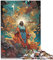 Jesus Christus Kunstpuzzle für Erwachsene, 1000 Teile, Premium-Karton, präzises ineinandergreifendes Puzzle als Geschenk, 26 x 38 cm