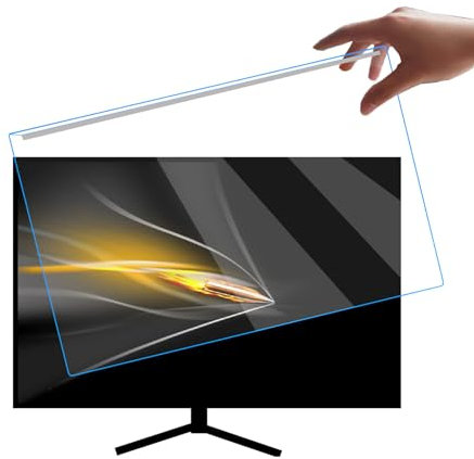 OSUKI Anti Blaulichtfilter,Anti Blue Light Screen Protector,Monitor Anti-Blaulicht Schutzfolie,Anti-Glare Film TV Display Screen Protectors,14-43 LCD Bildschirm universell,17.3in(395 * 245mm)