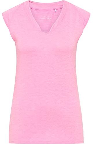 Venice Beach Sport-T-Shirt für Damen mit lässiger Schnittform und V-Ausschnitt ELEAMEE XXL, Coal B Melange