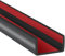 Bordo in gomma, autoadesivo flessibile, protezione per bordi a U da 16 mm, per compensato, tavoli, scrivanie, armadi, piano di lavoro, bordo largo a forma di U, bordatura, colore nero, 6,1 m