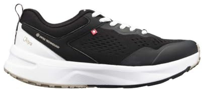 JOYA Veloce W Black/White, Damensneaker aus technischem Mesh, für langes Gehen und Laufen, gesunde Schnürschuhe, schwarz, 39
