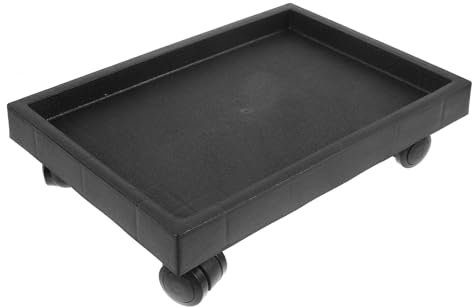 Baluue CADD Y pour Plantes avec roulettes Support pour Plantes Rectangulaire Soucoupes pour Pots De Fleurs Robustes Roues De Verrouillage Pivotantes À 360 ° pour Outil De Jardin